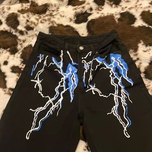Blue lightning pants